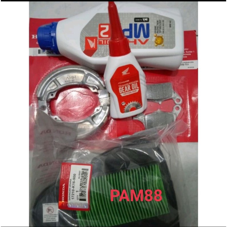 paket service ..5 in 1..Oli MPX2, Oli gardan, dispad,kampas rem,filter udara...Vario 125 150 Esp 2015 2017 K 59