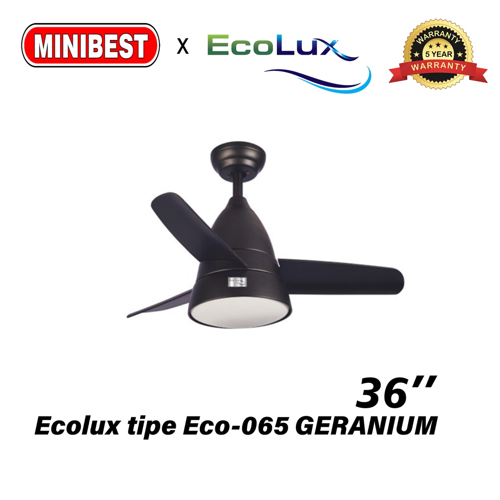 MB Kipas Angin Lampu Gantung / kipas lampu Ecolux tipe Eco-065 GERANIUM