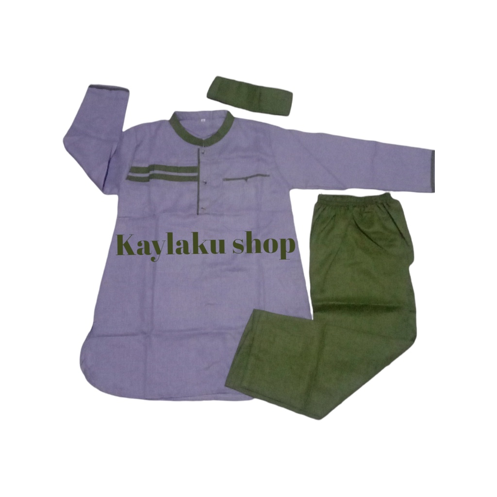 Setelan koko Anak Laki Laki terbaru lengan panjang/baju koko busana muslim anak umur1-12th