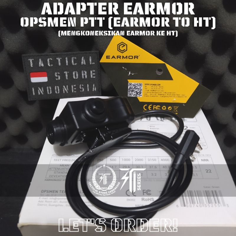 Adapter Earmor Opsmen PTT (Earmor to HT)