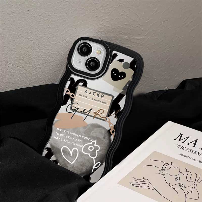 Casing TPU iPhone 14 14 Pro MAX 11 Pro 11 Pro MAX 12 12 Pro 12 Pro MAX iPhone 13 Pro MAX X XR XS MAX 6 6S 7 8 Plus SE 2020 Motif Doodle Hati DGX