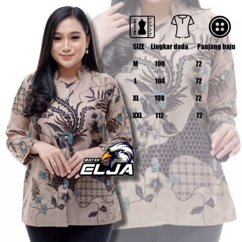 Jual Baju Batik Wanita Modern Kantor Lengan Panjang Bisa Couple