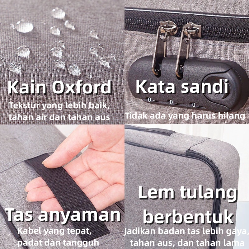 Tas Document Import Premium/Tas Penyimpanan Sertifikat/Tas Dokumen Storage Box/Tas Dokumen Bag Tempat/Tas Travel Waterproof Password Penyimpanan Dokumen Penting Lantai 4 Tas Murah COD