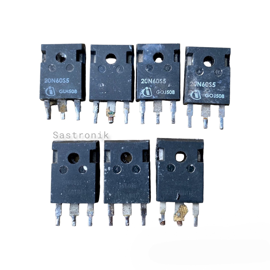 mosfet 20n60s5  20A 600v cabutan original ready