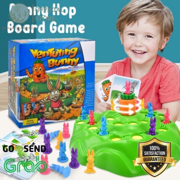 

Unik Bunny Hop Funny Rabbit Family Fun Board Game For kids DO Limited