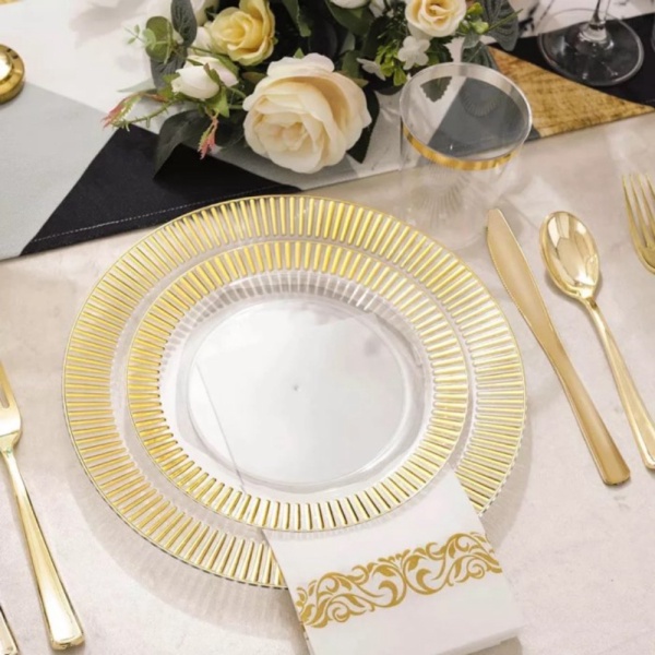 

Jual Luxury Gold Rim Large Dinner Plate 33cm/ Piring Kaca Gold Mewah Unik Limited