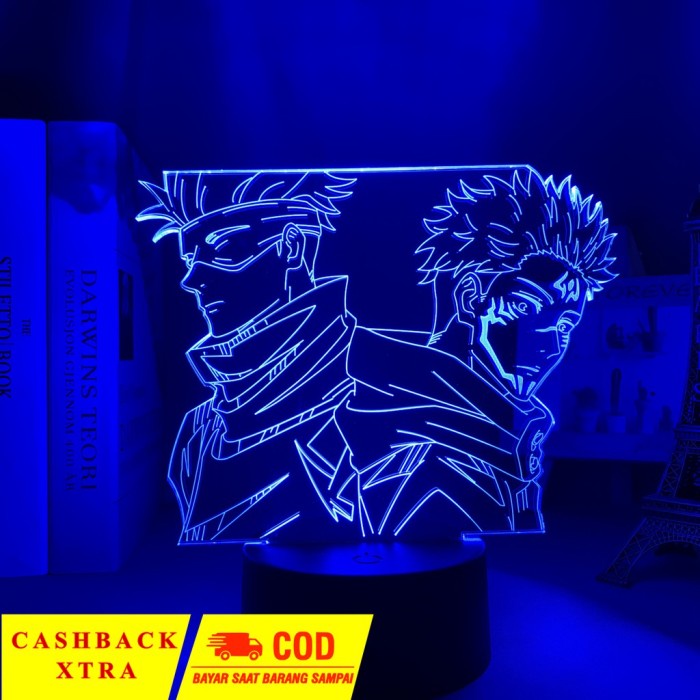 Gojo Jujutsu Kaisen LAMPU LED PURINSU ANIME AKRILIK ACRYLIC LAMP