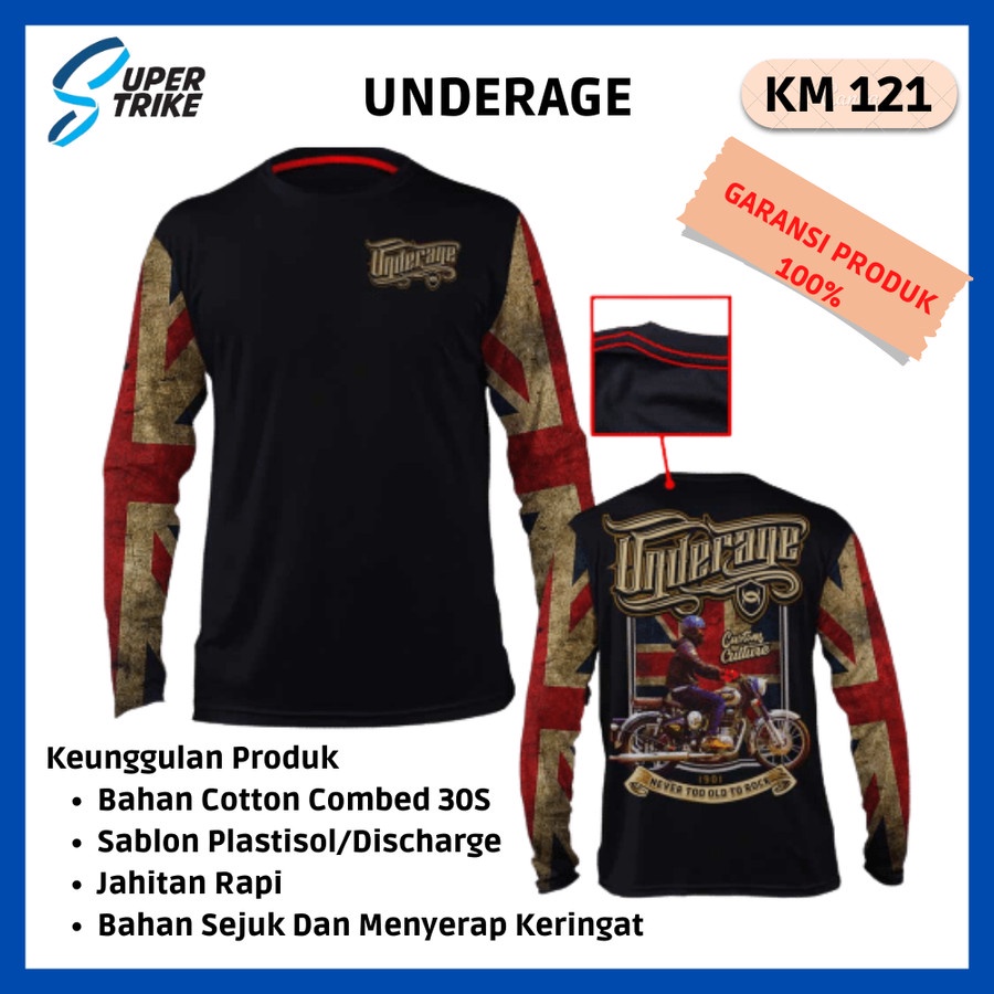 Kaos Touring Underage Original Lengan Panjang KM121
