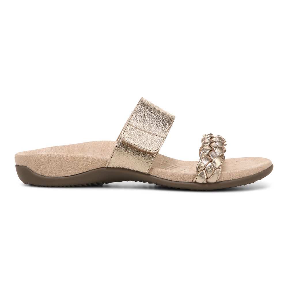 Vionic Jeanne Gold Sandal wanita