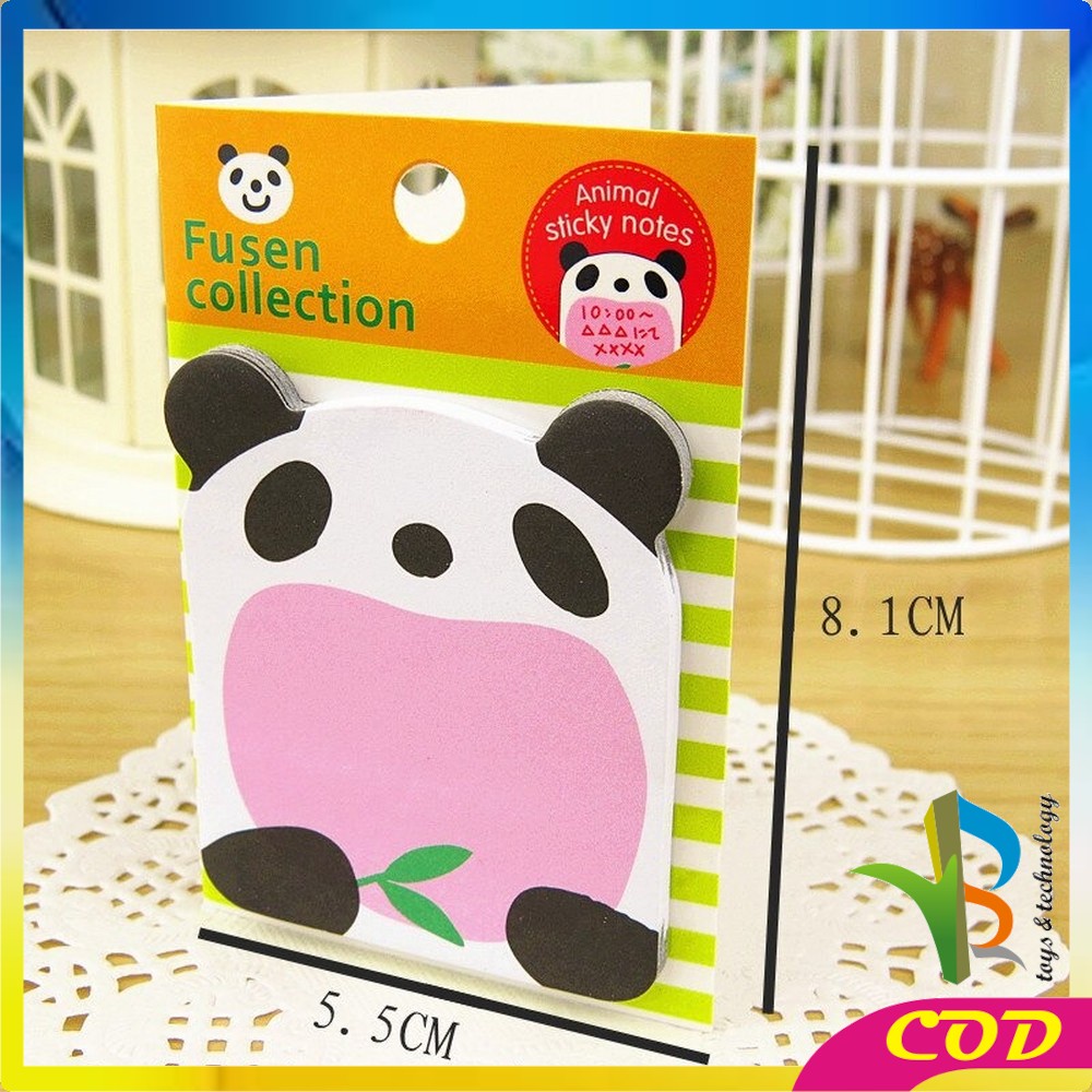 RB-A3 Sticky Notes Motif Binatang Tempelan Kertas Catatan Memo Note Karakter Animal Lucu Unik