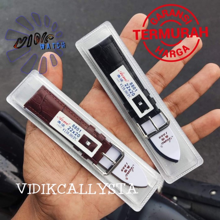 STRAP JAM TANGAN TALI KULIT 12 14 16 18 20 22 24 MM ORI