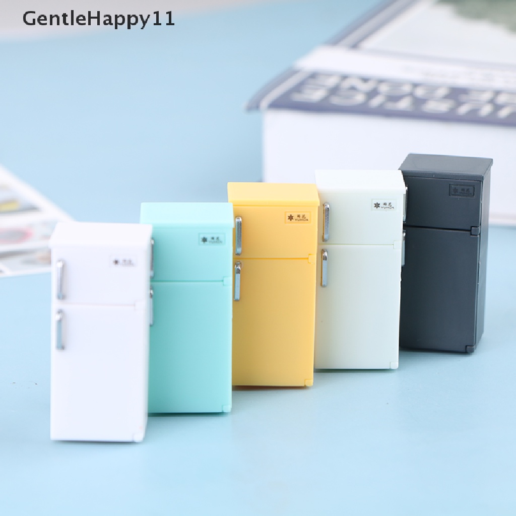 Gentlehappy 1pcs Perlengkapan Rumah Boneka model Kulkas Plastik Warna mini id