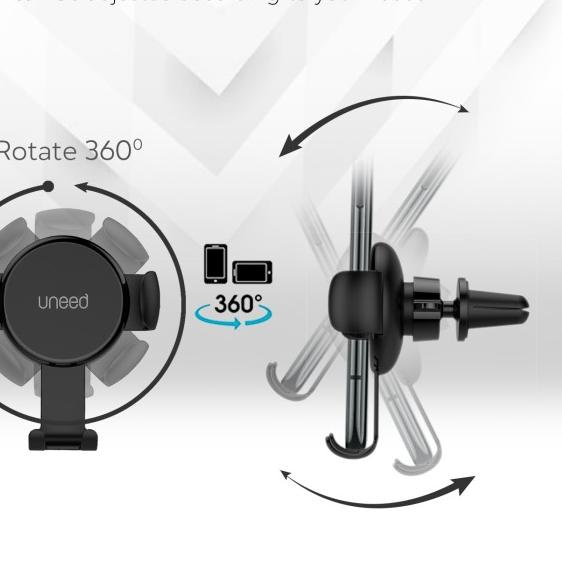 UNEED Car Holder Handphone Air Vent Smartphone Car Mount Holder UPH301