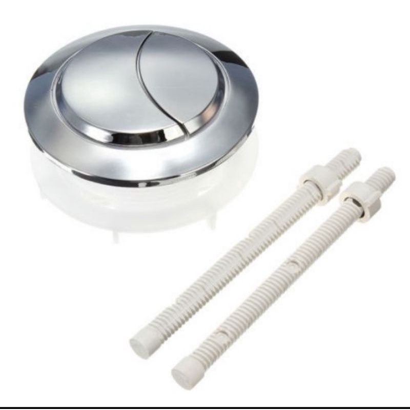 Tombol Flush toilet plastik chrome