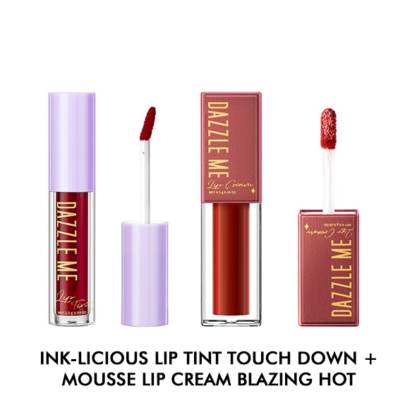 DAZZLE ME Ink-Licious Lip Tint BPOM | Mattedorable Long Lasting Liptint Hyper Moisturizing Lip Stain-Special Pick's 02 🔥