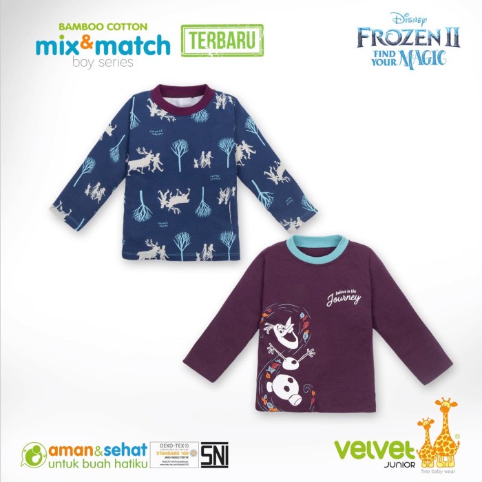 Velvet Junior Piyama Bamboo Cotton Mix &amp; Match Edition Disney Boy