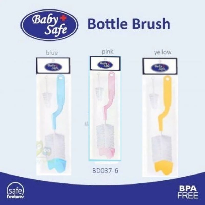 Babysafe Bottle brush Bd037-6 / sikat botol dan dot