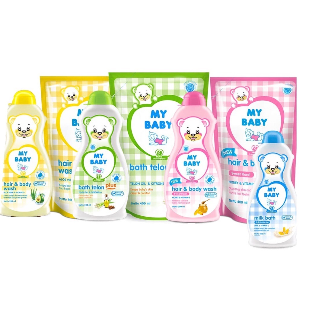 MY BABY Hair and Body Wash Botol & Refill | Sabun Cair MY BABY 2in1 | Sabun Cair Bayi | Sabun Cair |