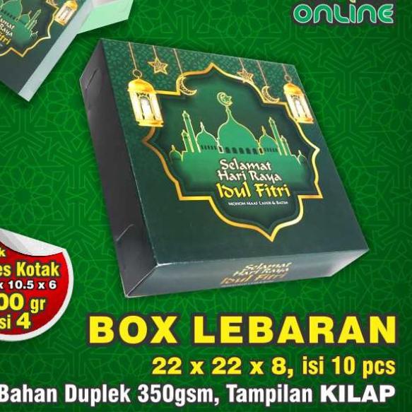 

Box Lebaran / Dus Idul Fitri /Kardus lebaran 22x22x8 isi 10pcs