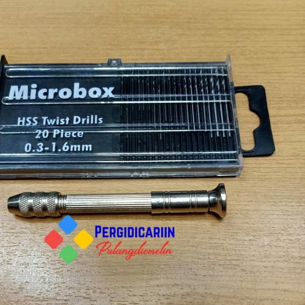 Bor Rojok Spuyer Pilot jet Bor Tangan Manual + 20pcs Mata Bor Microbox