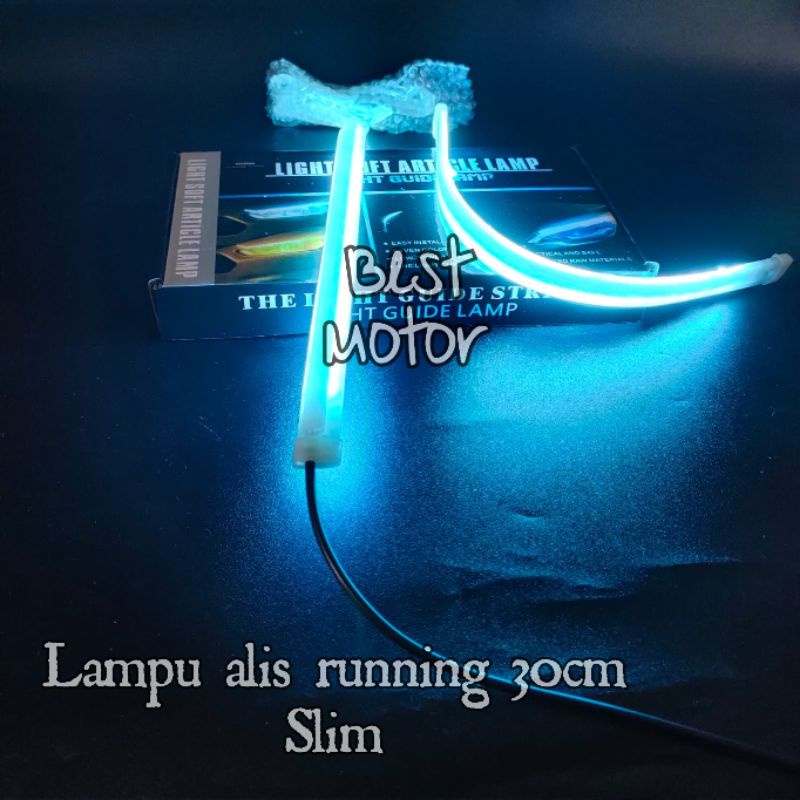 Lampu Alis LED Tempel 30cm Sein Running Waterproof Lampu Mobil / Motor