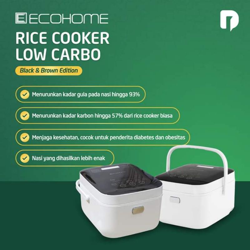Ecohome Rice Cooker Low Carbo Smart Digital