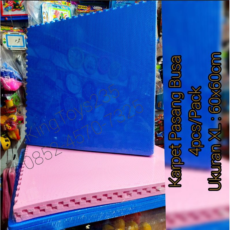 Puzzle Karpet Pasang Busa Lantai 60x60cm isi 4pcs/pack Besar Jumbo Empuk Tebal 1cm Evamat Ecomat Mat