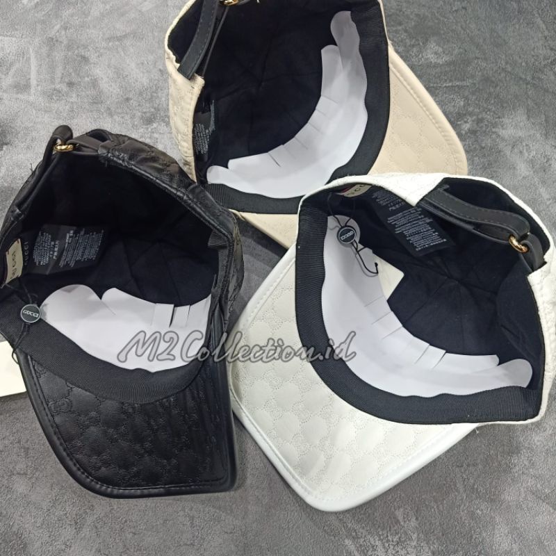 Topi Gucci LEATHER Embos Baseball Topi Premium Quality