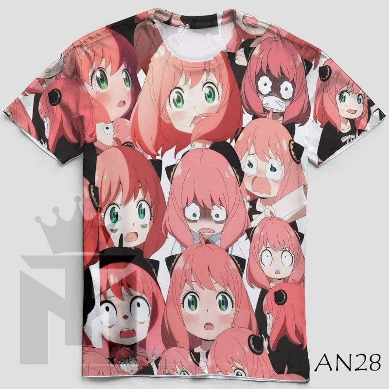 Kaos AOP anime printing