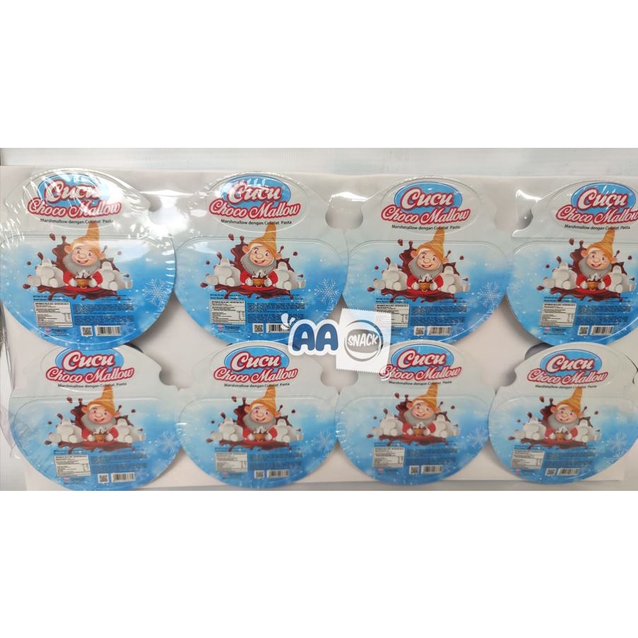 CUCU CHOCO MALLOW MARSHMALLOW DENGAN COKELAT PASTA ISI 8 X 20 GR