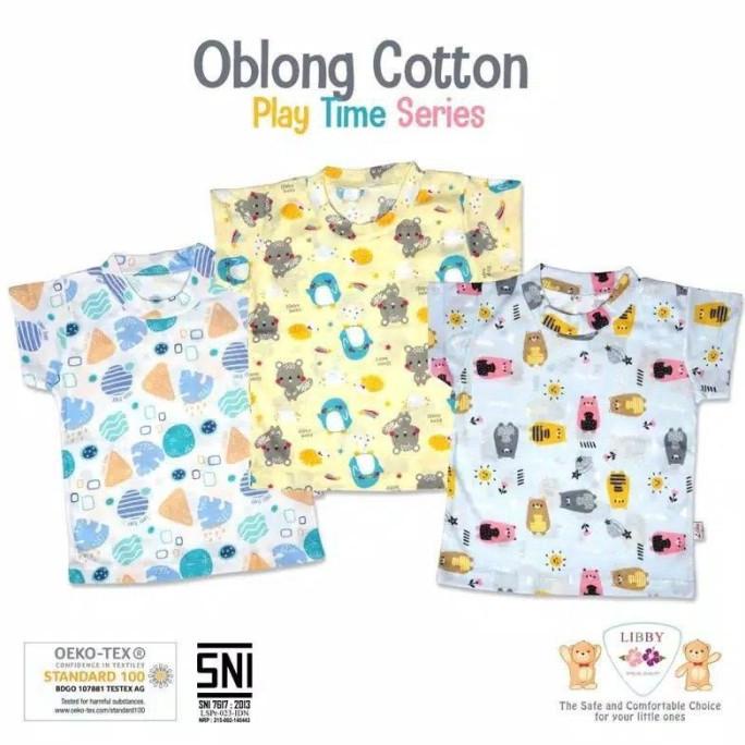 NEW SALE 3 PCS KAOS OBLONG RIB TIPIS LIBBY BABY PRINT SML 2L XL XXL PENGIRIMAN CEPAT