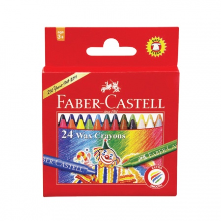 

Faber-Castell Wax Crayon Regular 24 Pcs