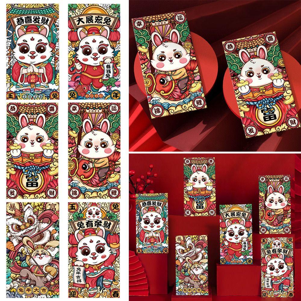 Preva 12PCS Amplop Merah New Spring Festival Year of The Rabbit Hongbao