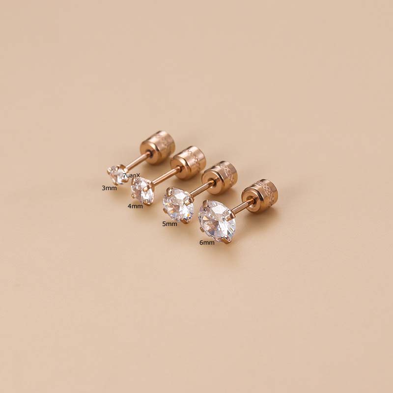 1pc Anting Tindik Tulang Rawan Telinga 4 Cakar Bahan Stainless Steel 2022