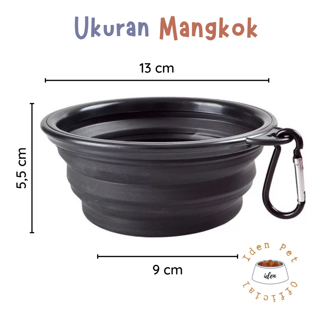 Mangkok Lipat Silicon Tempat Makan Hewan Anjing Mangkuk Minum Kucing Pet Bowl Silicone Foldable