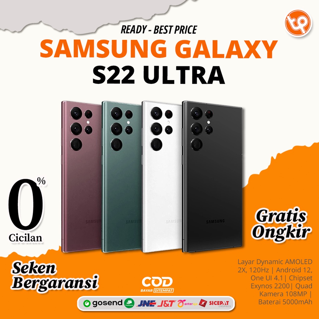 Samsung S22 Ultra 5G 12/256gb  12/512Gb Fullset Resmi Sein Bekas Second