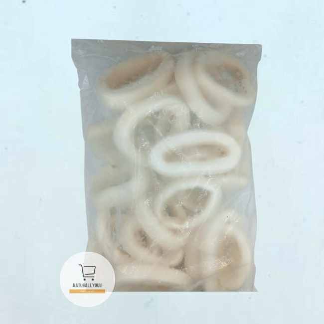 Cumi Ring Frozen Ukuran Besar Kemasan 1kg (Calamari Beku)