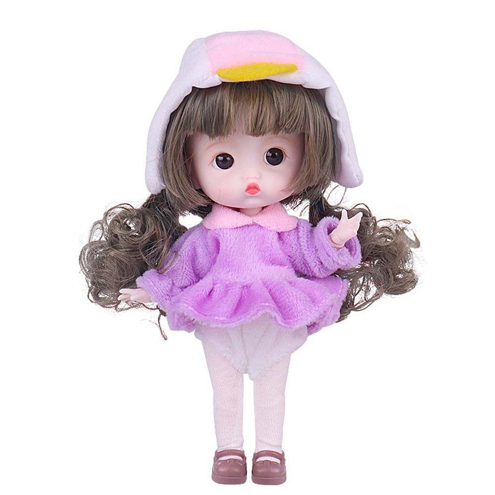 Quinton1 /12 BJD Boneka Warna-Warni Ekspresi Lucu Kawaii Pakaian Fashion Hadiah Ulang Tahun Munecas Mainan Sendi Bergerak DIY Mainan Boneka Bayi Fashion Boneka Saku Bersama Boneka