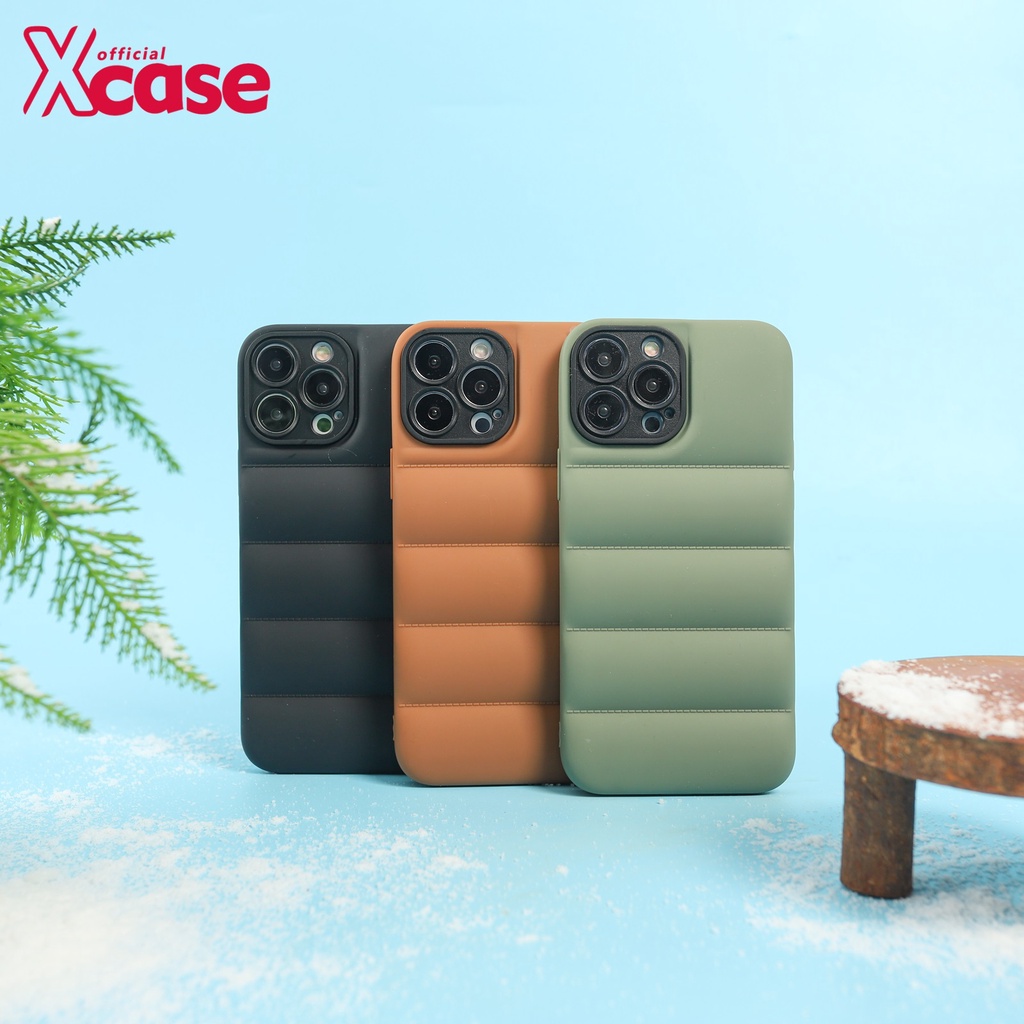 Winter Down Jacket Silicone Full Lenscover Case for iPhone 14 PLUS PRO MAX