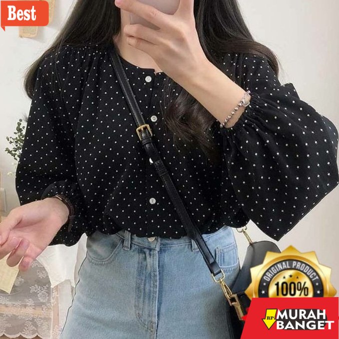 atasan wanita terbaru 2022 BLOUSE KOREA - KAYOUNG BLOUSE JUMBO LD 120 - ATASAN VOLKADOT - ATASAN WAN
