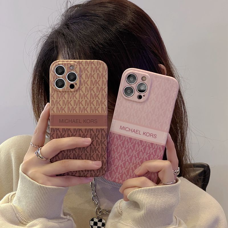 Luxury IMD Case HP iP iPhone X Xr Xs Max14 Plus+Apple11 12 13 Pro Max Sarung Silikon Wanita Casing HP Michael Kors MK Fashion Brand