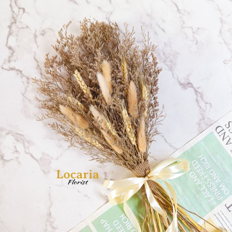 Buket Rustic/ Buket bunga kering/Buket prewedding/Buket Wedding/dried flower bouquet