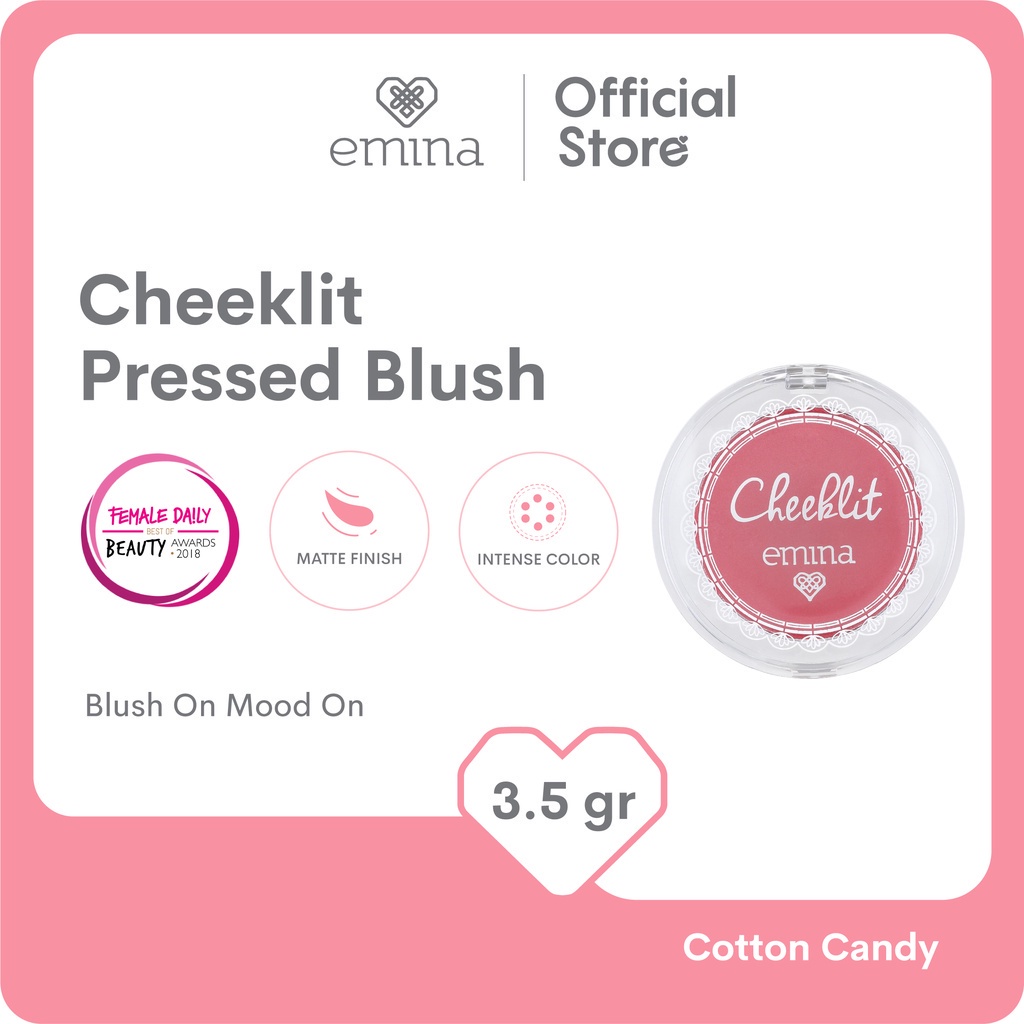 ✨ AKU MURAH ✨ Emina Cheek Lit Pressed Blush 3.5 g Blush On Padat SERIES