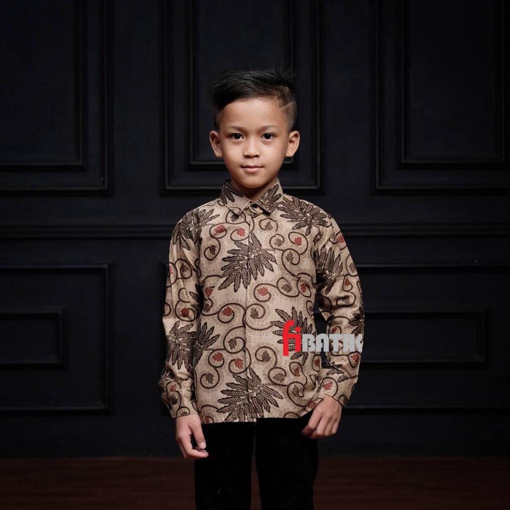 Kemeja batik anak laki-laki lengan panjang Dan Pendek usia 2-13 Tahun batik premium kualitas super harga murah // Batik Anak Kerah Sanghai