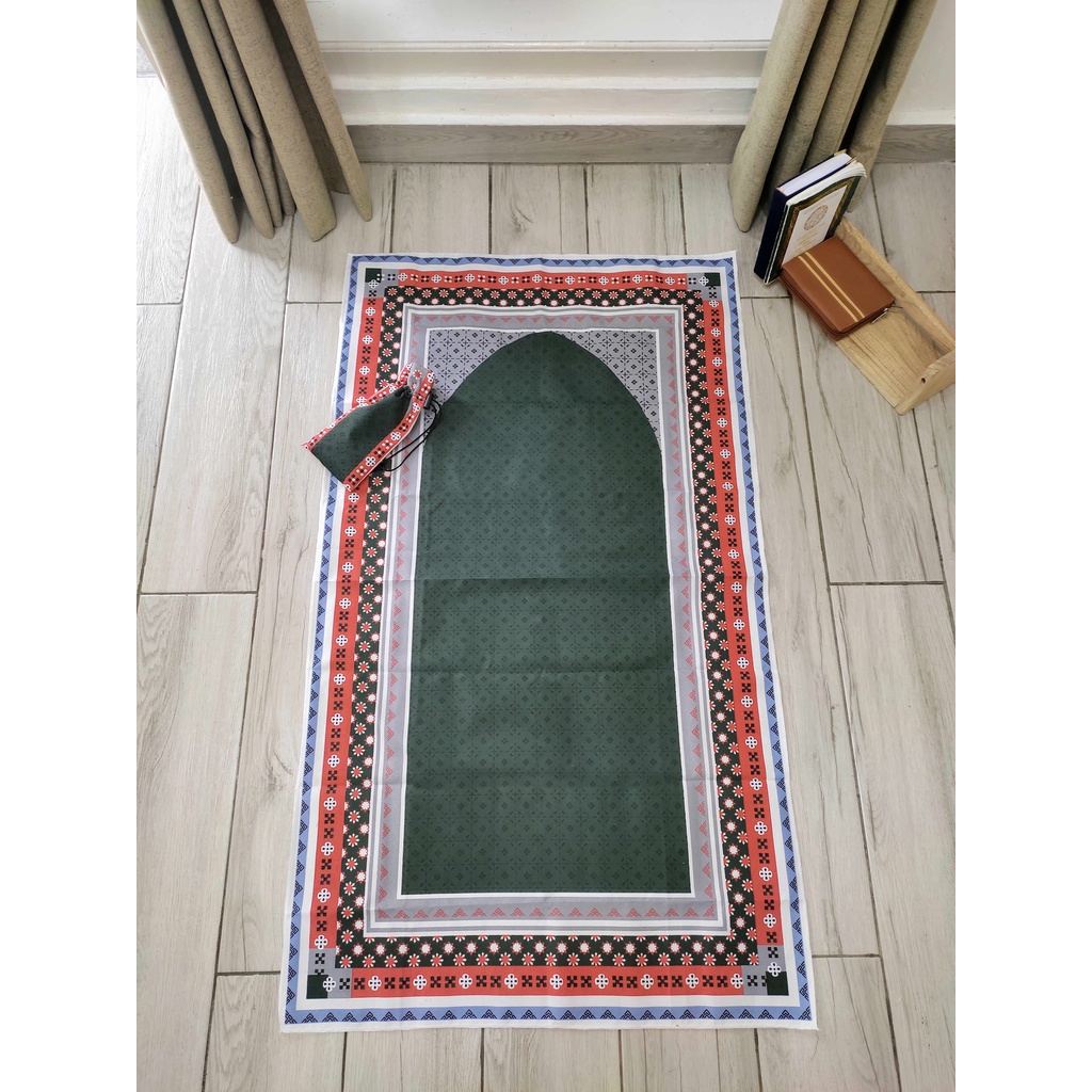 Sajadah Travel Sejadah Traveling pouch souvenir umroh Sajadah JUMBO Sajada Mukena Travel-Sajadah Army abu