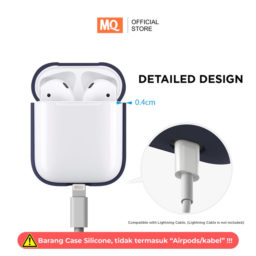 [ HANYA CASING ] MQ Silicone Case Untuk Airpods I12 with Hook Silica Gel Pouch Protection Case