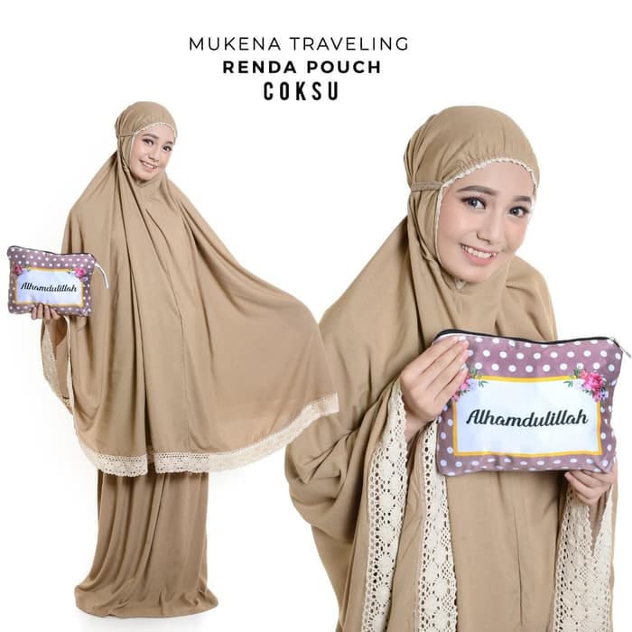 ALMAHIRA - Mukena Dewasa Travelling pouch Katun Premium