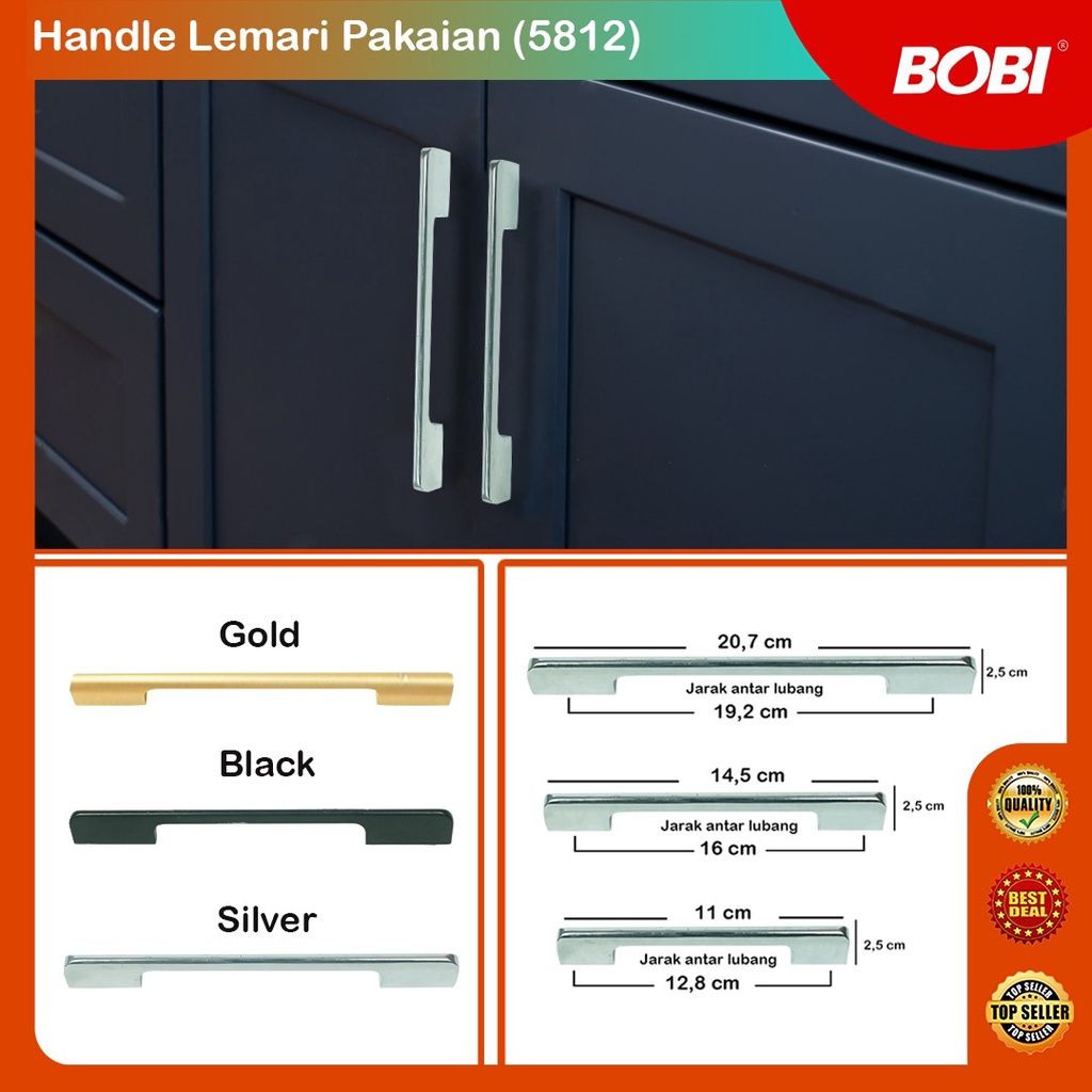 Handle Furniture /  Pegangan Pintu  kode 5812 /  Pegangan Pintu,Laci, Lemari, Furniture Rumah Termurah - Warna Bervariasi