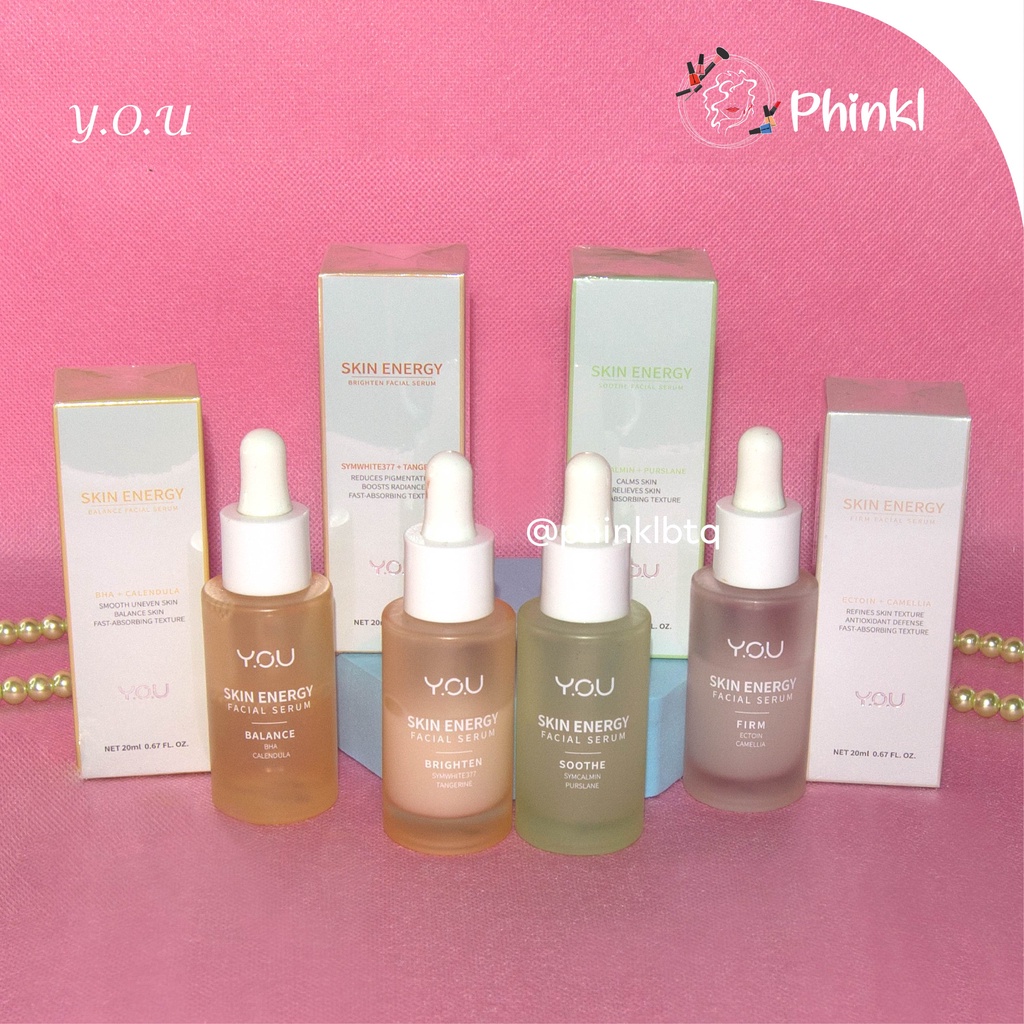 `ღ´ PHINKL `ღ´ Y.O.U  serum skin energy wajah multifungsi face mencerahkan memutihkan memperbaiki skin barrier premium