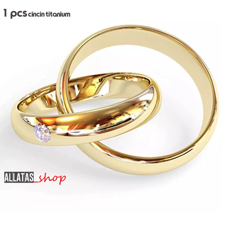 DISCOUNT Cincin GOLD Titanium anti karat anti luntur harga (satuan) BISA COD TERMURAH